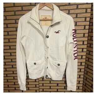Hollister Cream Button Front Cardigan Size Large